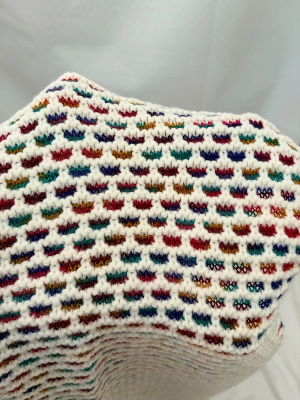 Talbots Cream Multicolor Knit Wrap infinity scarf